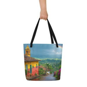 Bolsa de tela grande all over