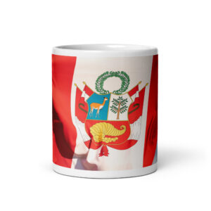 Taza blanca brillante