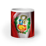 Taza blanca brillante